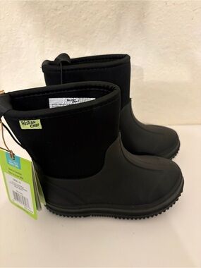 NWT Western Chief Kids SZ 11 Freestyle Neoprene Rain Boots In Black